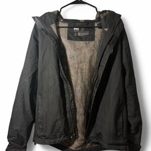Black Helly Hansen waterproof rain jacket Size M